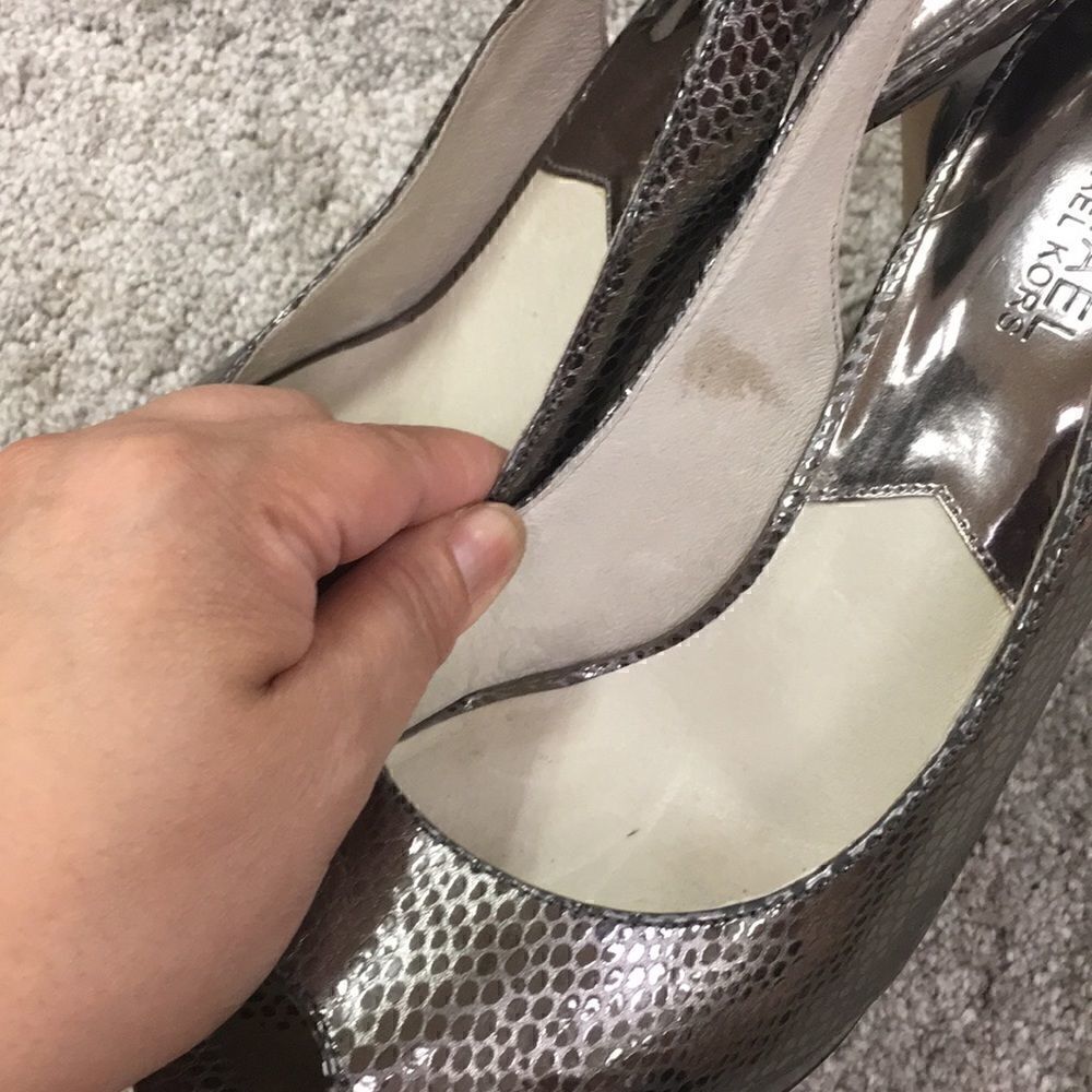 9 Silver Gray Sling Back Michael Michael Kors - Picture 8 of 8